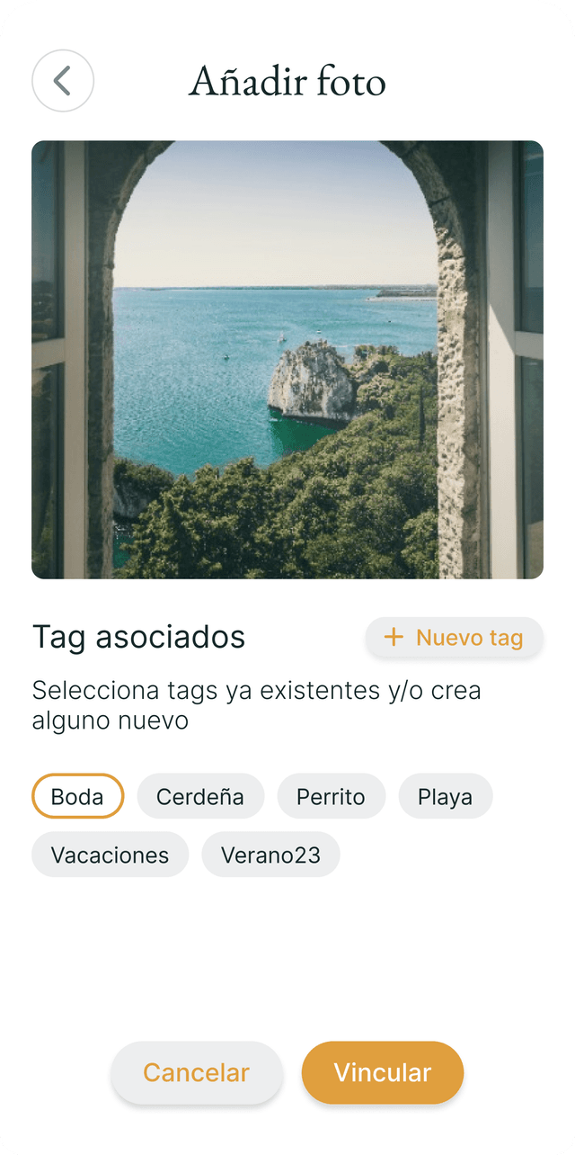 Detalle de la foto con etiquetas